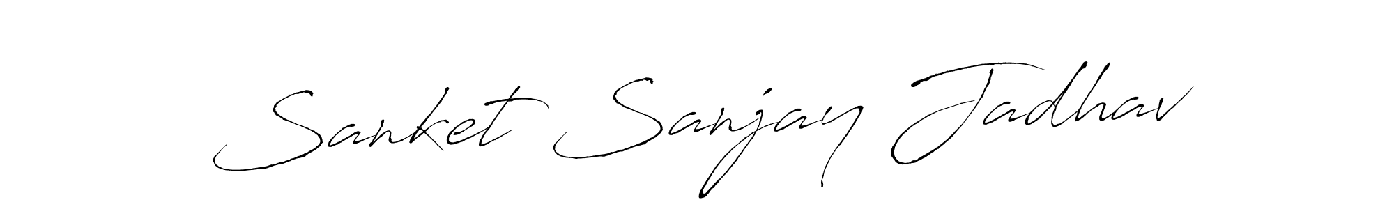 Design your own signature with our free online signature maker. With this signature software, you can create a handwritten (Antro_Vectra) signature for name Sanket Sanjay Jadhav. Sanket Sanjay Jadhav signature style 6 images and pictures png