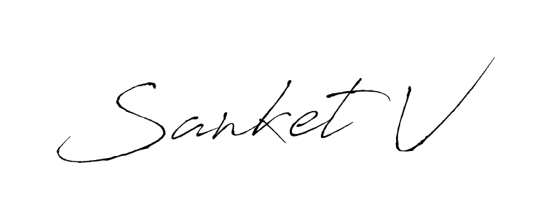 Also You can easily find your signature by using the search form. We will create Sanket V name handwritten signature images for you free of cost using Antro_Vectra sign style. Sanket V signature style 6 images and pictures png