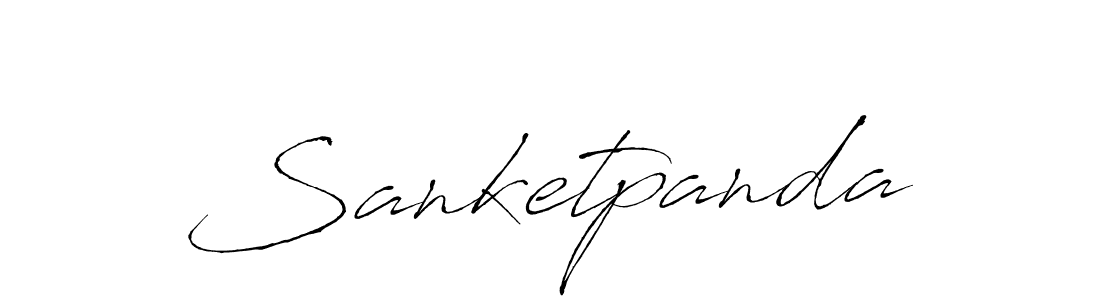 How to make Sanketpanda signature? Antro_Vectra is a professional autograph style. Create handwritten signature for Sanketpanda name. Sanketpanda signature style 6 images and pictures png