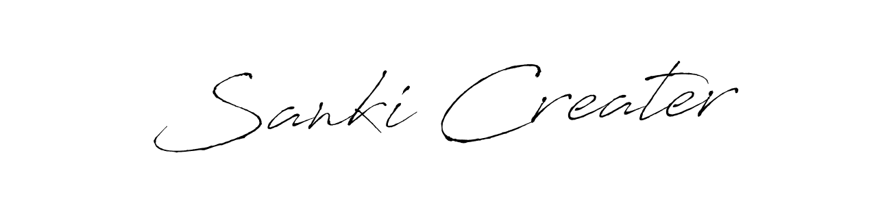 Create a beautiful signature design for name Sanki Creater. With this signature (Antro_Vectra) fonts, you can make a handwritten signature for free. Sanki Creater signature style 6 images and pictures png