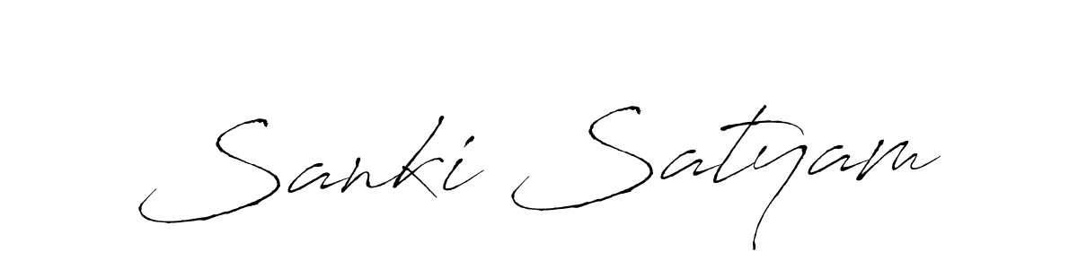 The best way (Antro_Vectra) to make a short signature is to pick only two or three words in your name. The name Sanki Satyam include a total of six letters. For converting this name. Sanki Satyam signature style 6 images and pictures png