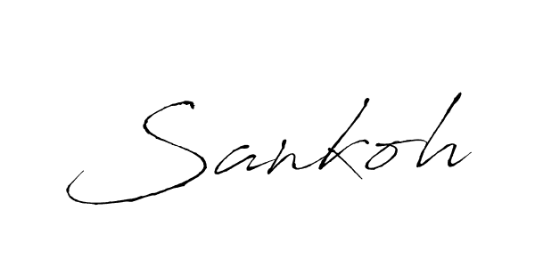 The best way (Antro_Vectra) to make a short signature is to pick only two or three words in your name. The name Sankoh include a total of six letters. For converting this name. Sankoh signature style 6 images and pictures png