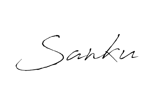 Use a signature maker to create a handwritten signature online. With this signature software, you can design (Antro_Vectra) your own signature for name Sanku. Sanku signature style 6 images and pictures png