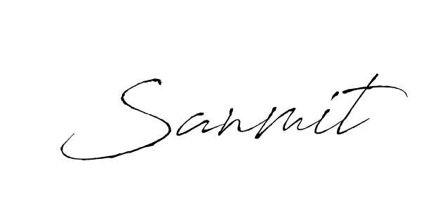 How to make Sanmit signature? Antro_Vectra is a professional autograph style. Create handwritten signature for Sanmit name. Sanmit signature style 6 images and pictures png