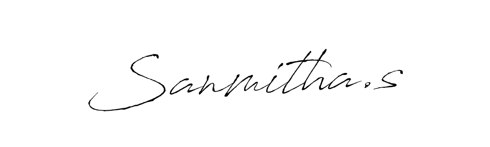 Also we have Sanmitha.s name is the best signature style. Create professional handwritten signature collection using Antro_Vectra autograph style. Sanmitha.s signature style 6 images and pictures png