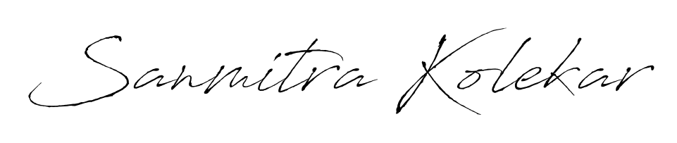 Upgrade your professional image with Sanmitra Kolekar signature created with Antro_Vectra font. Fast, free, and watermark-free download. Sanmitra Kolekar signature style 6 images and pictures png