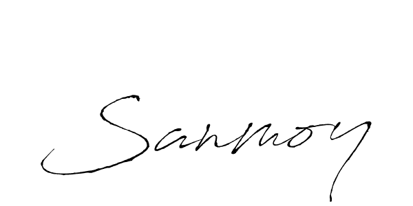 Use a signature maker to create a handwritten signature online. With this signature software, you can design (Antro_Vectra) your own signature for name Sanmoy. Sanmoy signature style 6 images and pictures png