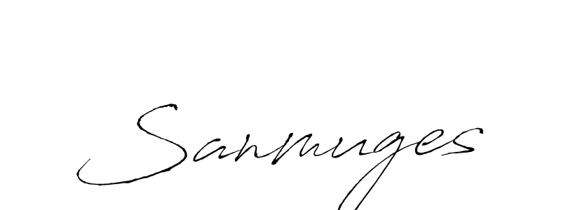 How to make Sanmuges name signature. Use Antro_Vectra style for creating short signs online. This is the latest handwritten sign. Sanmuges signature style 6 images and pictures png