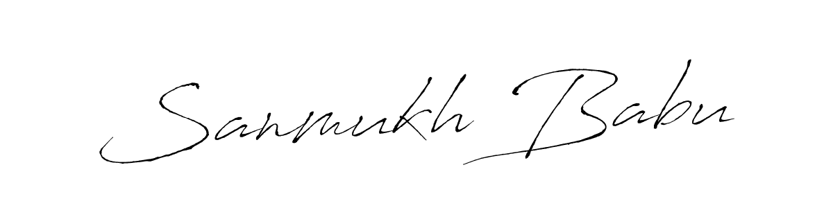 Design your own signature with our free online signature maker. With this signature software, you can create a handwritten (Antro_Vectra) signature for name Sanmukh Babu. Sanmukh Babu signature style 6 images and pictures png