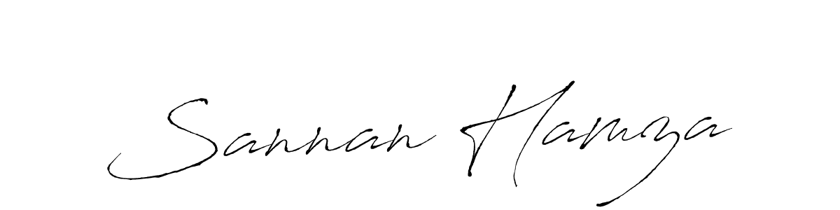Make a beautiful signature design for name Sannan Hamza. With this signature (Antro_Vectra) style, you can create a handwritten signature for free. Sannan Hamza signature style 6 images and pictures png