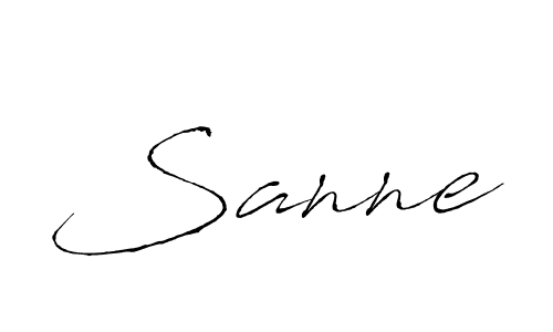 Design your own signature with our free online signature maker. With this signature software, you can create a handwritten (Antro_Vectra) signature for name Sanne. Sanne signature style 6 images and pictures png