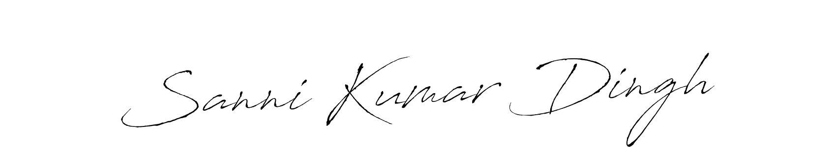 Make a beautiful signature design for name Sanni Kumar Dingh. With this signature (Antro_Vectra) style, you can create a handwritten signature for free. Sanni Kumar Dingh signature style 6 images and pictures png