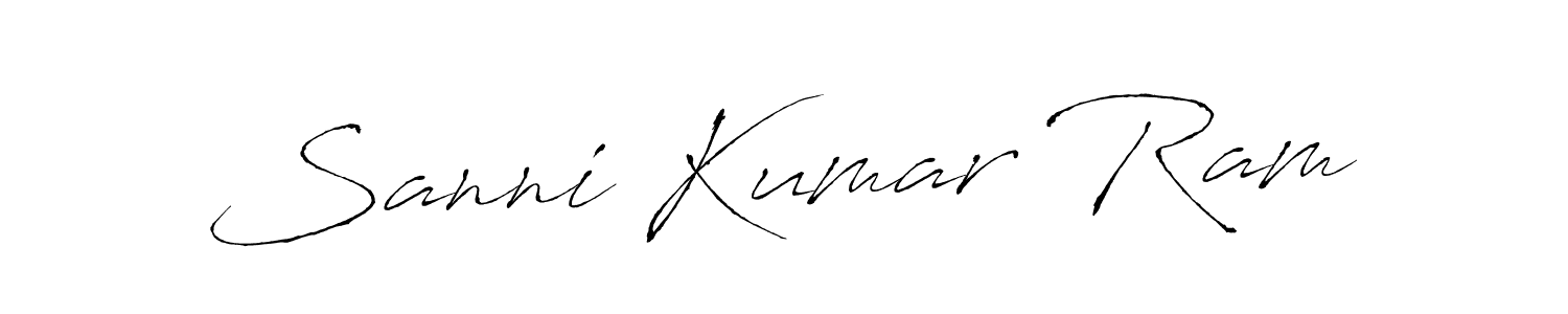 The best way (Antro_Vectra) to make a short signature is to pick only two or three words in your name. The name Sanni Kumar Ram include a total of six letters. For converting this name. Sanni Kumar Ram signature style 6 images and pictures png