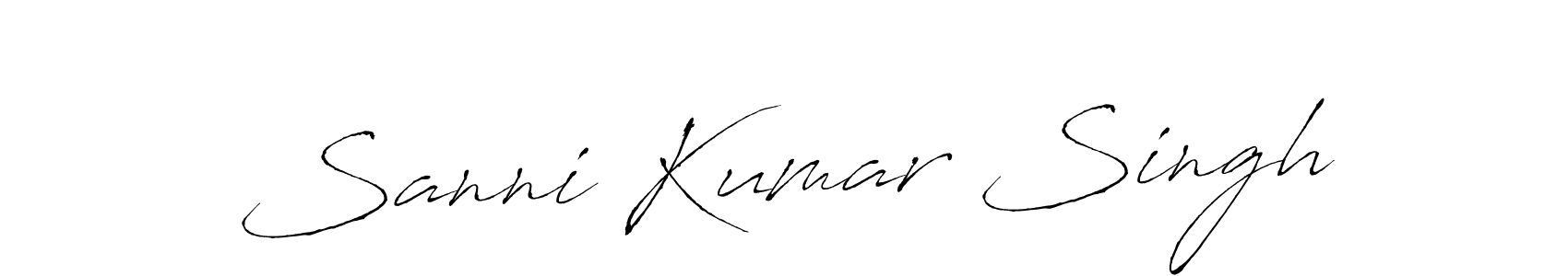 How to make Sanni Kumar Singh name signature. Use Antro_Vectra style for creating short signs online. This is the latest handwritten sign. Sanni Kumar Singh signature style 6 images and pictures png