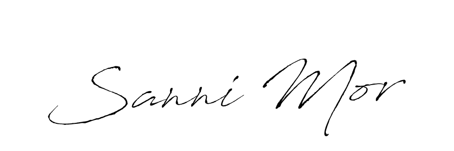 Sanni Mor stylish signature style. Best Handwritten Sign (Antro_Vectra) for my name. Handwritten Signature Collection Ideas for my name Sanni Mor. Sanni Mor signature style 6 images and pictures png