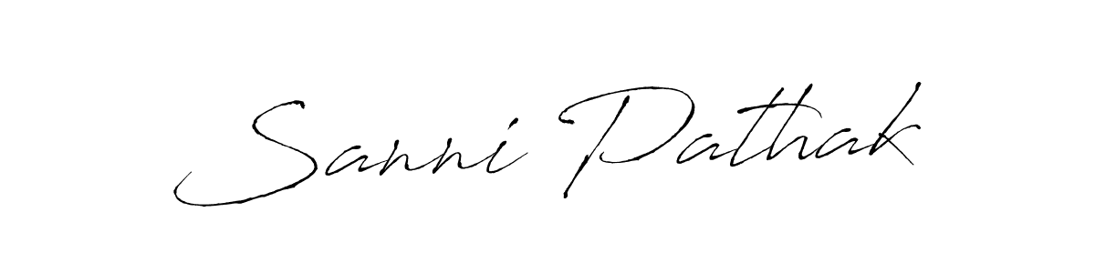 Sanni Pathak stylish signature style. Best Handwritten Sign (Antro_Vectra) for my name. Handwritten Signature Collection Ideas for my name Sanni Pathak. Sanni Pathak signature style 6 images and pictures png