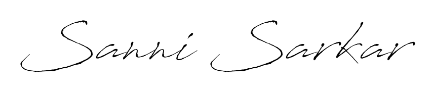 Upgrade your professional image with Sanni Sarkar signature created with Antro_Vectra font. Fast, free, and watermark-free download. Sanni Sarkar signature style 6 images and pictures png