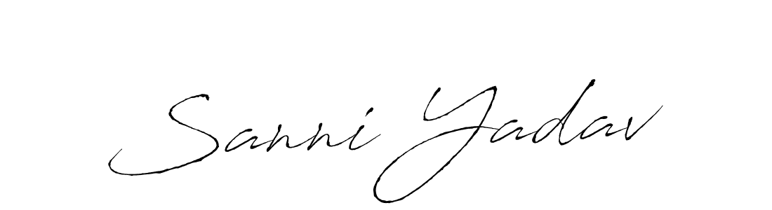 Design your own signature with our free online signature maker. With this signature software, you can create a handwritten (Antro_Vectra) signature for name Sanni Yadav. Sanni Yadav signature style 6 images and pictures png