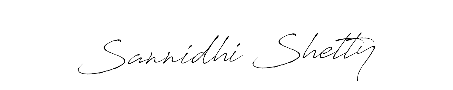 It looks lik you need a new signature style for name Sannidhi Shetty. Design unique handwritten (Antro_Vectra) signature with our free signature maker in just a few clicks. Sannidhi Shetty signature style 6 images and pictures png