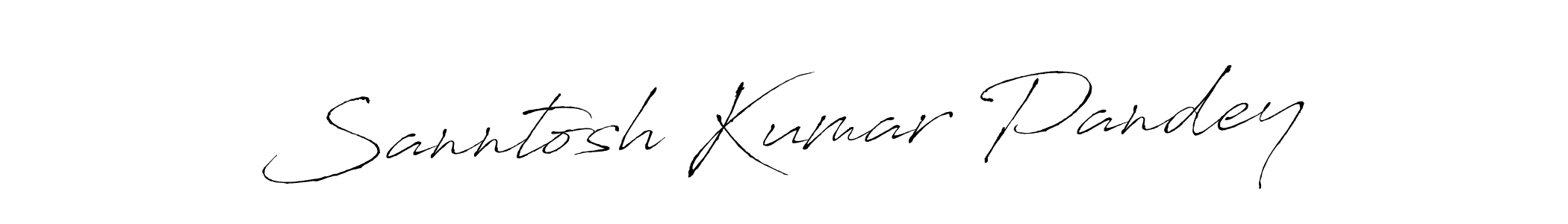 Antro_Vectra is a professional signature style that is perfect for those who want to add a touch of class to their signature. It is also a great choice for those who want to make their signature more unique. Get Sanntosh Kumar Pandey name to fancy signature for free. Sanntosh Kumar Pandey signature style 6 images and pictures png