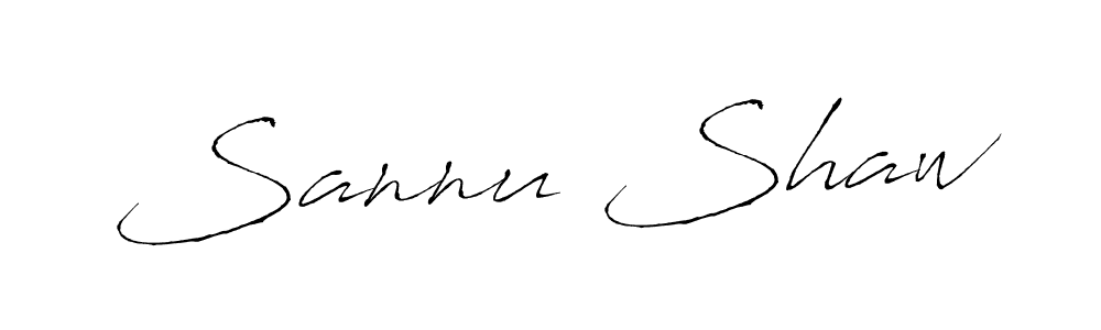 Make a beautiful signature design for name Sannu Shaw. With this signature (Antro_Vectra) style, you can create a handwritten signature for free. Sannu Shaw signature style 6 images and pictures png