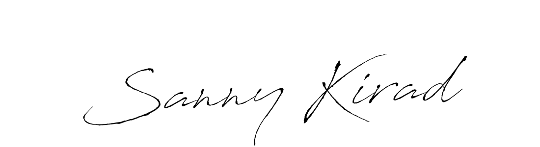 How to make Sanny Kirad signature? Antro_Vectra is a professional autograph style. Create handwritten signature for Sanny Kirad name. Sanny Kirad signature style 6 images and pictures png