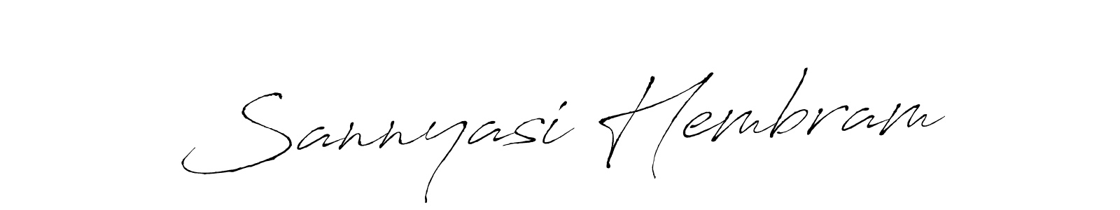 You should practise on your own different ways (Antro_Vectra) to write your name (Sannyasi Hembram) in signature. don't let someone else do it for you. Sannyasi Hembram signature style 6 images and pictures png