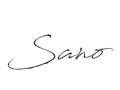 How to make Sano signature? Antro_Vectra is a professional autograph style. Create handwritten signature for Sano name. Sano signature style 6 images and pictures png