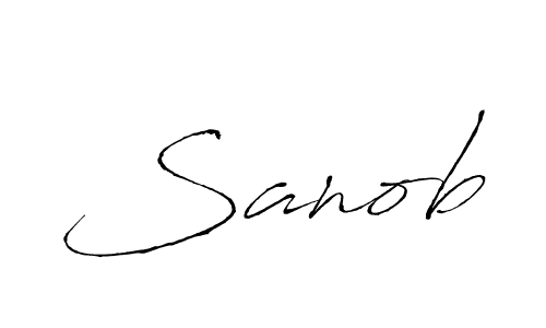 Sanob stylish signature style. Best Handwritten Sign (Antro_Vectra) for my name. Handwritten Signature Collection Ideas for my name Sanob. Sanob signature style 6 images and pictures png