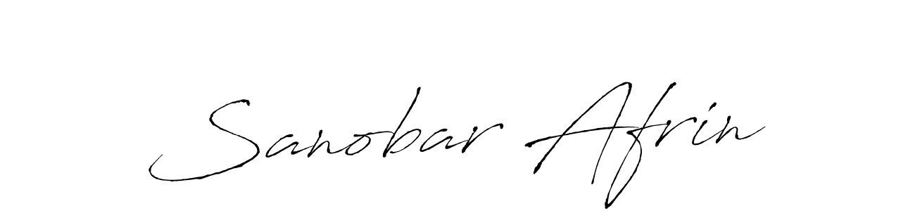 Create a beautiful signature design for name Sanobar Afrin. With this signature (Antro_Vectra) fonts, you can make a handwritten signature for free. Sanobar Afrin signature style 6 images and pictures png