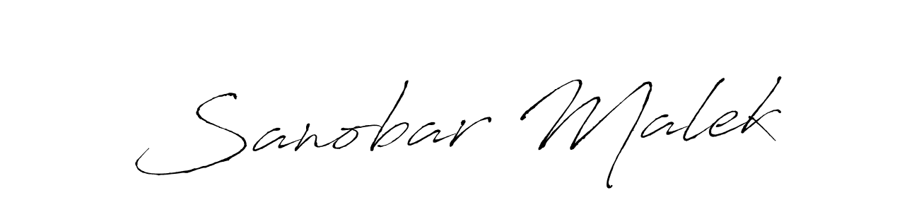 Sanobar Malek stylish signature style. Best Handwritten Sign (Antro_Vectra) for my name. Handwritten Signature Collection Ideas for my name Sanobar Malek. Sanobar Malek signature style 6 images and pictures png