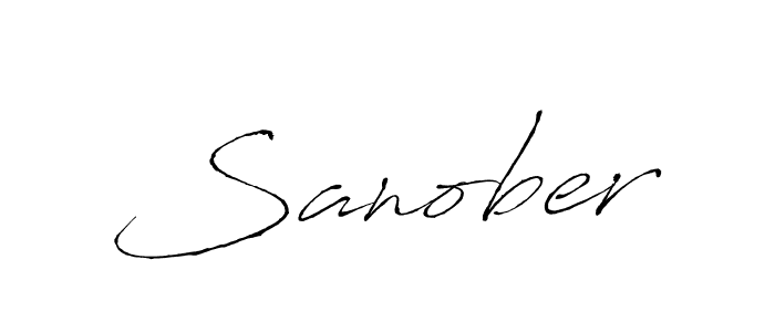 Use a signature maker to create a handwritten signature online. With this signature software, you can design (Antro_Vectra) your own signature for name Sanober. Sanober signature style 6 images and pictures png