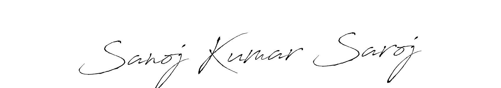 How to make Sanoj Kumar Saroj name signature. Use Antro_Vectra style for creating short signs online. This is the latest handwritten sign. Sanoj Kumar Saroj signature style 6 images and pictures png