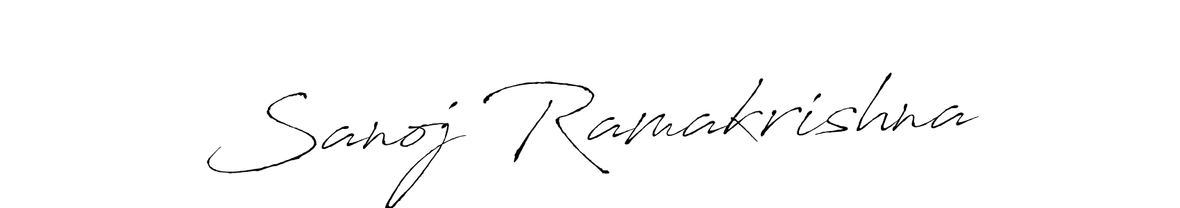 Design your own signature with our free online signature maker. With this signature software, you can create a handwritten (Antro_Vectra) signature for name Sanoj Ramakrishna. Sanoj Ramakrishna signature style 6 images and pictures png