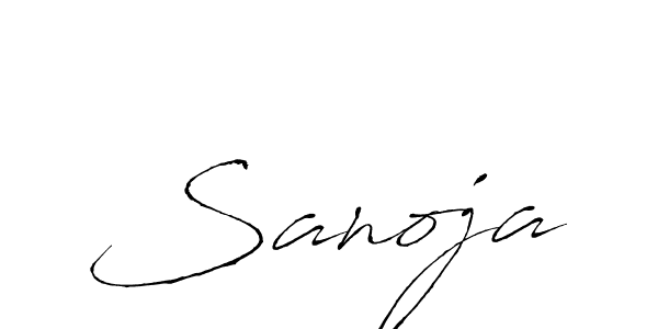 Design your own signature with our free online signature maker. With this signature software, you can create a handwritten (Antro_Vectra) signature for name Sanoja. Sanoja signature style 6 images and pictures png