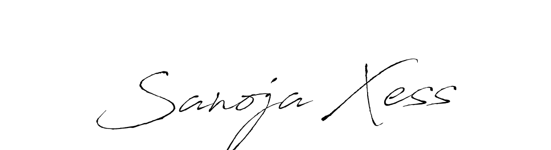 How to make Sanoja Xess name signature. Use Antro_Vectra style for creating short signs online. This is the latest handwritten sign. Sanoja Xess signature style 6 images and pictures png
