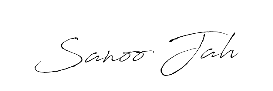 How to make Sanoo Jah name signature. Use Antro_Vectra style for creating short signs online. This is the latest handwritten sign. Sanoo Jah signature style 6 images and pictures png