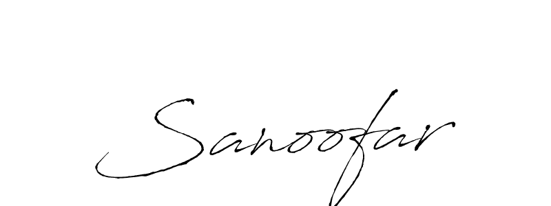 Antro_Vectra is a professional signature style that is perfect for those who want to add a touch of class to their signature. It is also a great choice for those who want to make their signature more unique. Get Sanoofar name to fancy signature for free. Sanoofar signature style 6 images and pictures png