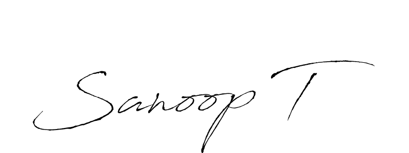 It looks lik you need a new signature style for name Sanoop T. Design unique handwritten (Antro_Vectra) signature with our free signature maker in just a few clicks. Sanoop T signature style 6 images and pictures png