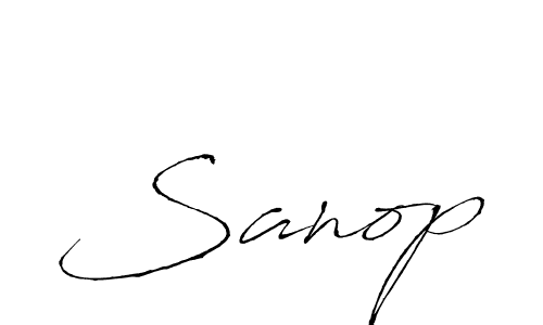 Use a signature maker to create a handwritten signature online. With this signature software, you can design (Antro_Vectra) your own signature for name Sanop. Sanop signature style 6 images and pictures png