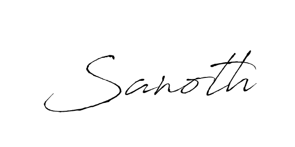 Make a beautiful signature design for name Sanoth. With this signature (Antro_Vectra) style, you can create a handwritten signature for free. Sanoth signature style 6 images and pictures png