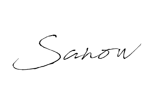 Create a beautiful signature design for name Sanow. With this signature (Antro_Vectra) fonts, you can make a handwritten signature for free. Sanow signature style 6 images and pictures png