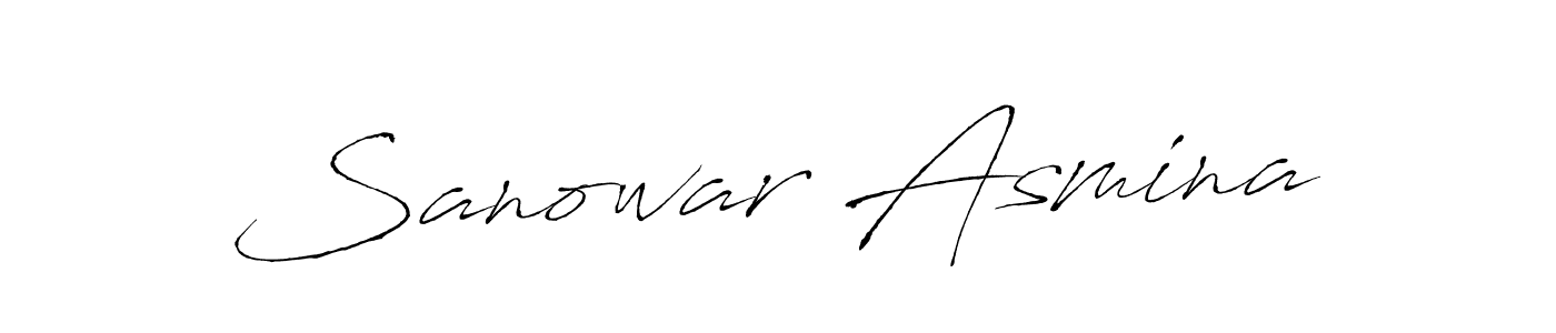 Make a beautiful signature design for name Sanowar Asmina. With this signature (Antro_Vectra) style, you can create a handwritten signature for free. Sanowar Asmina signature style 6 images and pictures png