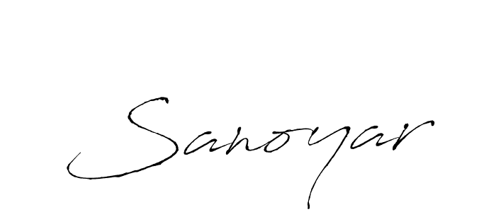 Use a signature maker to create a handwritten signature online. With this signature software, you can design (Antro_Vectra) your own signature for name Sanoyar. Sanoyar signature style 6 images and pictures png