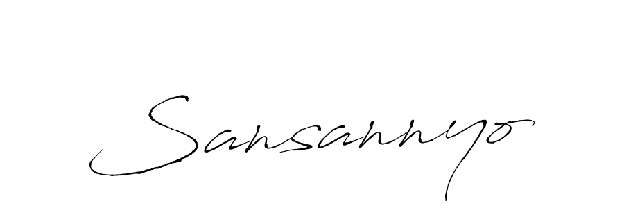 How to make Sansannyo signature? Antro_Vectra is a professional autograph style. Create handwritten signature for Sansannyo name. Sansannyo signature style 6 images and pictures png