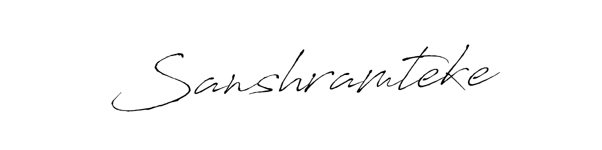 You should practise on your own different ways (Antro_Vectra) to write your name (Sanshramteke) in signature. don't let someone else do it for you. Sanshramteke signature style 6 images and pictures png