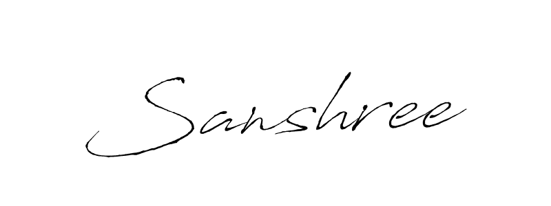 Design your own signature with our free online signature maker. With this signature software, you can create a handwritten (Antro_Vectra) signature for name Sanshree. Sanshree signature style 6 images and pictures png