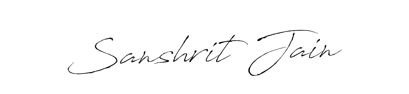 Create a beautiful signature design for name Sanshrit Jain. With this signature (Antro_Vectra) fonts, you can make a handwritten signature for free. Sanshrit Jain signature style 6 images and pictures png