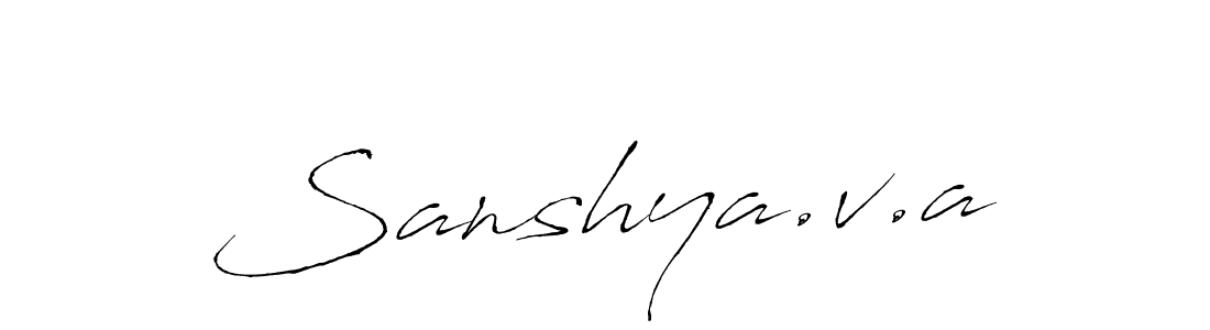 Sanshya.v.a stylish signature style. Best Handwritten Sign (Antro_Vectra) for my name. Handwritten Signature Collection Ideas for my name Sanshya.v.a. Sanshya.v.a signature style 6 images and pictures png