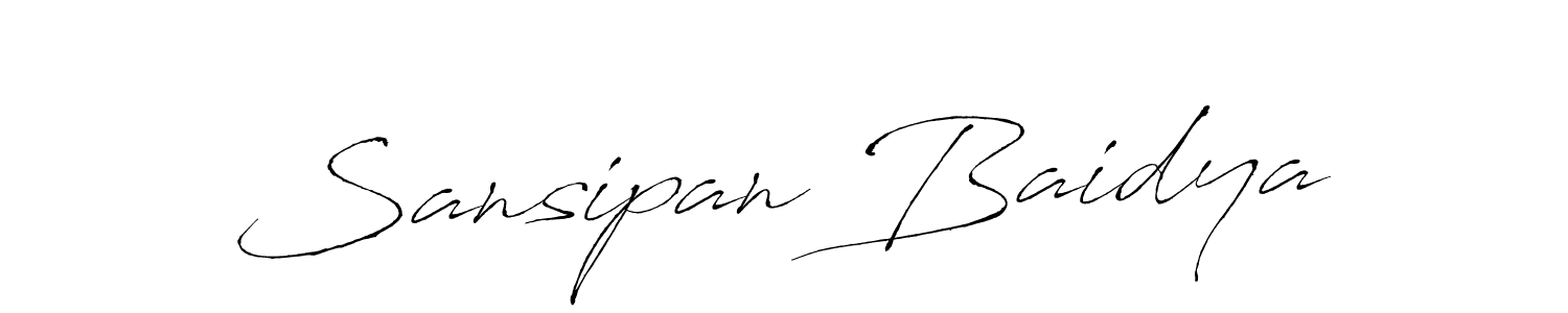 Design your own signature with our free online signature maker. With this signature software, you can create a handwritten (Antro_Vectra) signature for name Sansipan Baidya. Sansipan Baidya signature style 6 images and pictures png